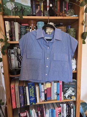 J. Crew Cropped Boxy Blouse~ Preppy with a twist